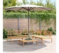 Walplus 4 Piece Garden Pallet Sofa Set Solid Wood Acacia - Cushion Not Included