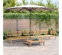 Walplus 4 Piece Garden Pallet Sofa Set Solid Wood Acacia - Cushion Not Included