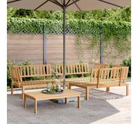 Walplus 4 Piece Garden Pallet Sofa Set Solid Wood Acacia - Cushion Not Included
