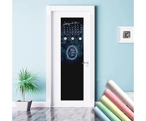 WALPLUS 45x200cm Blackboard Door Mural Decorations Self-Adhesive Peel and Stick Living Room Children Nursery Decals DIY Room Decor Wallpaper Art Home Interior Decoration