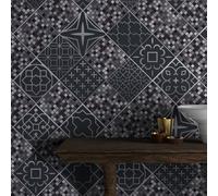 WALPLUS 15cm(6") 48 pcs Tile Stickers Viterbo Stone Mix Tiles Peel and Stick Backsplash Self-Adhesive Decals Vinyl Home Decors DIY Splashback for Kitchen Bathroom Tile Paint Stick on Tiles Transfer