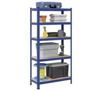 Walplus 5-Layer Storage Shelf Blue Steel&engineered Wood
