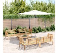 Walplus 5 Piece Garden Pallet Sofa Set Solid Wood Acacia - Cushion Not Included