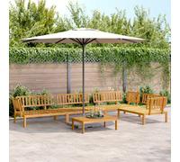 Walplus 5 Piece Garden Pallet Sofa Set Solid Wood Acacia - Cushion Not Included