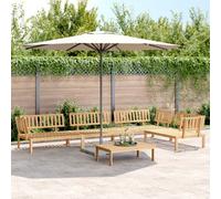 Walplus 5 Piece Garden Pallet Sofa Set Solid Wood Acacia - Cushion Not Included