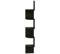 WALPLUS 5 Tier Wall Mount Floating Radial Corner Shelf, Espresso perfect for organized storage and display