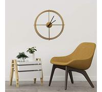 WALPLUS 50cm Gold Iron Wall Clock Modern Home Decoration Minimalist Design Bedroom Decor Stylish Living Room Trendy Kitchen Accessories Large Clocks Gift Ideas