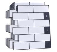 WALPLUS 6 PCS White Metro 3D Tile Stickers 30.5 x 30.5 cm, Peel and Stick Waterproof Self Adhesive Wall Tiles for Kitchen Bathroom Splashback