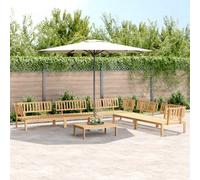Walplus 6 Piece Garden Pallet Sofa Set Solid Wood Acacia - Cushion Not Included