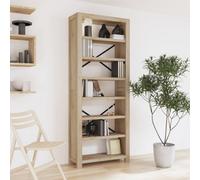 Walplus 7 Tier Bookcase Solid Acacia Wood 80X30X200 Cm