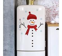 WALPLUS 75x70cm Christmas Decorations Wall Stickers Cute Snowman Decoration Stickers Set Wall Art Window Display Clings Display Decals Living Room Sale Clearance Home Living Room Bedroom DIY Gift