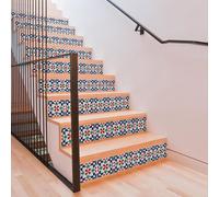 WALPLUS 96 Pcs Tile Stickers 15cm x 15cm - Peel & Stick Waterproof Wall Tiles - Removable Self-Adhesive Vinyl Backsplash for Kitchen, Bathroom, Splashbacks - Marrakech Design - Easy DIY Décor