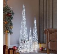 Walplus Acrylic Decorative Led Light Cone Set Cold White 60/90/120Cm