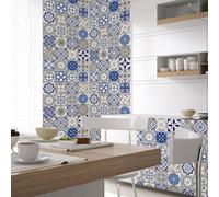 Walplus Anchor Blue And Grey Combo Mix Tile Stickers
