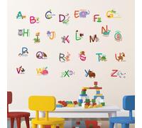 WALPLUS Animal Alphabet Wall Stickers for Kids - Nursery Decor, Educational & Removable