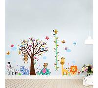WALPLUS Animal Zoo Height Chart Wall Stickers - Kids Room Decor, Nursery Art, Removable Vinyl Decals for Boys & Girls