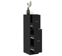 Walplus Apothecary Cabinet Black 30X41X118 Cm Engineered Wood