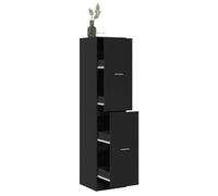 Walplus Apothecary Cabinet Black 40X41X174.5 Cm Engineered Wood