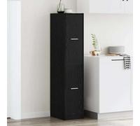 Walplus Apothecary Cabinet Black Oak 30X41X144.5 Cm Engineered Wood
