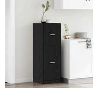 Walplus Apothecary Cabinet Black Oak 40 X 41 X 118 Cm Engineered Wood