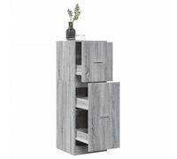 Walplus Apothecary Cabinet Grey Sonoma 40X41X118 Cm Engineered Wood