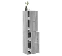 Walplus Apothecary Cabinet Grey Sonoma 40X41X174.5 Cm Engineered Wood