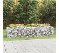 Walplus Arched Gabion Raised Bed 200X50X50 Cm Galvanised Iron