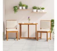 Walplus Armless Garden Chair 2 Pcs Brown 50 X 50 X 91Cm