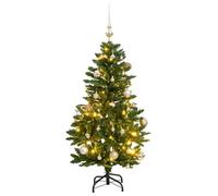 Walplus Artificial Hinged Christmas Tree 150 Leds & Ball Set 120 Cm