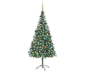 Walplus Artificial Pre-Lit Christmas Tree With Ball Set&pinecones 210 Cm