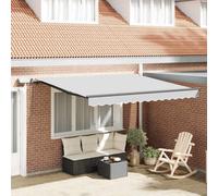 Walplus Awning With Manual Anthracite 3.5 X 2.5 M Metal