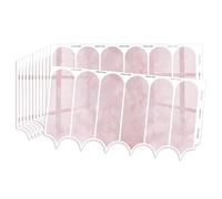 WALPLUS Baby Pink Marble Stone 3D Perceiving Tile Sticker - DIY Peel and Stick, Waterproof, Heat Resistance - 15.4 x 30.5 cm - 12pcs Pack