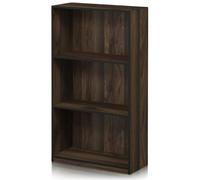 WALPLUS Basic 3-Tier Bookcase Storage Shelves, Columbia Walnut/Black | Premium Home Interior Decoration