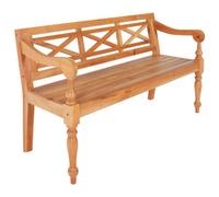 Walplus Batavia Bench 123 Cm Solid Mahogany Wood Light Brown