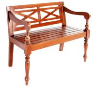 Walplus Batavia Bench 98 Cm Solid Mahogany Wood Dark Brown