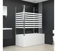 Walplus Bath Enclosure 120X68X130 Cm Tempered Glass Stripe