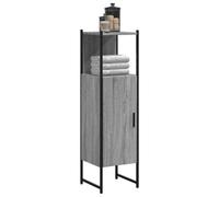 Walplus Bathroom Cabinet Grey Sonoma 33X33X120.5 Cm Engineered Wood
