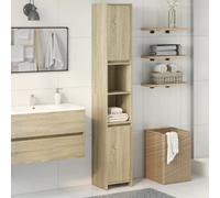Walplus Bathroom Cabinet Sonoma Oak 30X30X183.5 Cm Engineered Wood