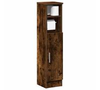 Walplus Bathroom Cabinet With Roll Holder Smoked Oak 20.5X22X90 Cm
