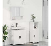 Walplus Bathroom Furniture Set Wall-Mounted 3 Pcs White 61 X 35 X 64 Cm
