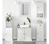 Walplus Bathroom Furniture Set With Drawer Vigo 5 Pcs Antique White