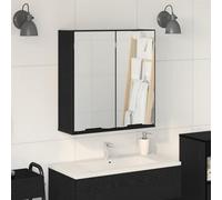 Walplus Bathroom Mirror Cabinet With Shelf Black Oak 64 X 20 X 67 Cm