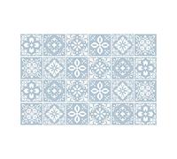 Walplus 24 Pieces 15X15Cm Triana Blue Cemente Spanish Tile Stickers
