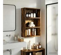 Walplus Bathroom Wall Cabinet With Shelf Smoked Oak 40 X 16 X 62.5 Cm