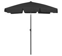 Walplus Beach Parasol Black 180X120 Cm