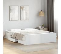 Walplus Bed Frame With Drawers Without Mattress White 160X200 Cm