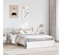 Walplus Bed Frame With Headboard Without Mattress White 120X200 Cm