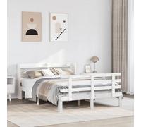 Walplus Bed Frame With Headboard Without Mattress White 120X200 Cm