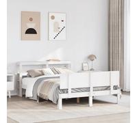 Walplus Bed Frame With Headboard Without Mattress White 120X200 Cm