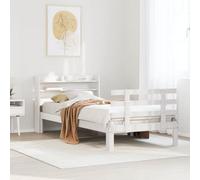 Walplus Bed Frame With Headboard Without Mattress White 90X200 Cm